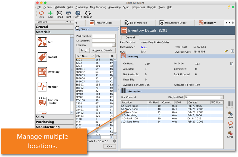 Fishbowl Multiple Location Tracking