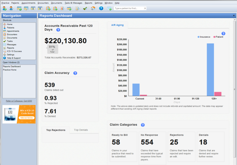 Kareo Reporting Dashboard