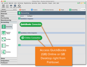 Quickbooks Integration in Fishbowl