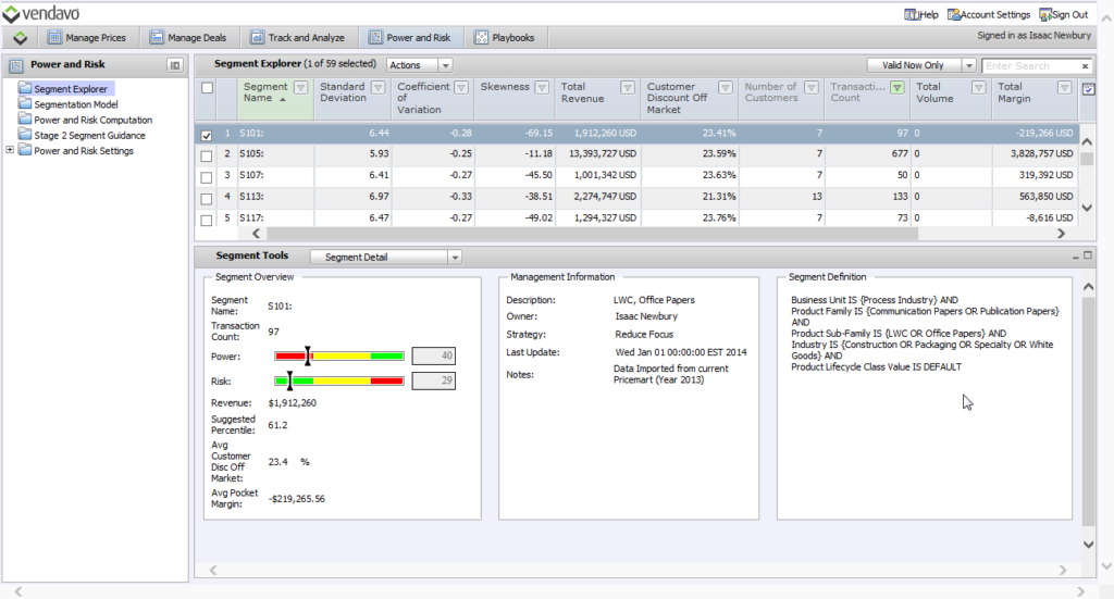 Vendavo CPQ Price Optimization Manager