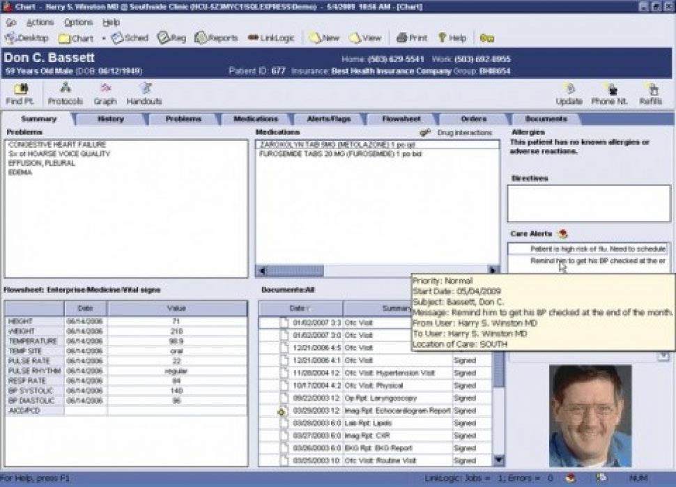 Example of EHR Patient Chart