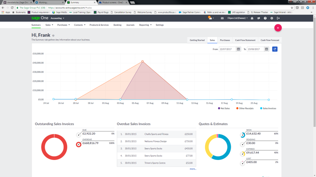 Sage Business Cloud Accounting Sales Module