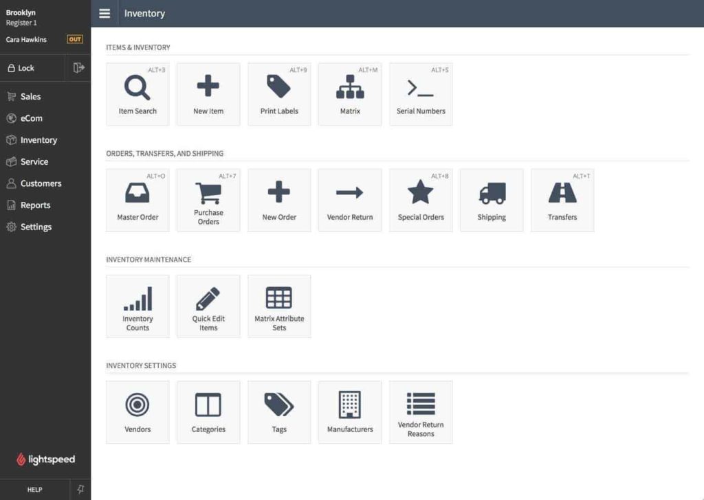 Lightspeed Retail Inventory Module