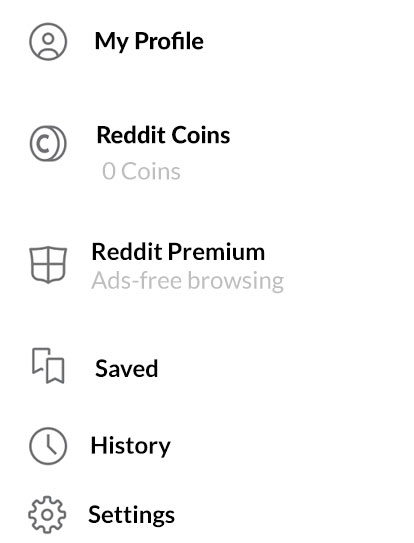 Reddit - Settings Phone