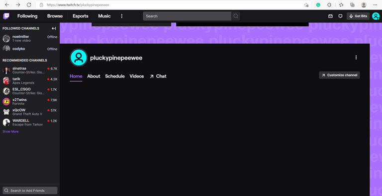 Opening chat window on Twitch