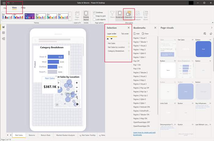 Mobile-optimized Report in Power BI Desktop