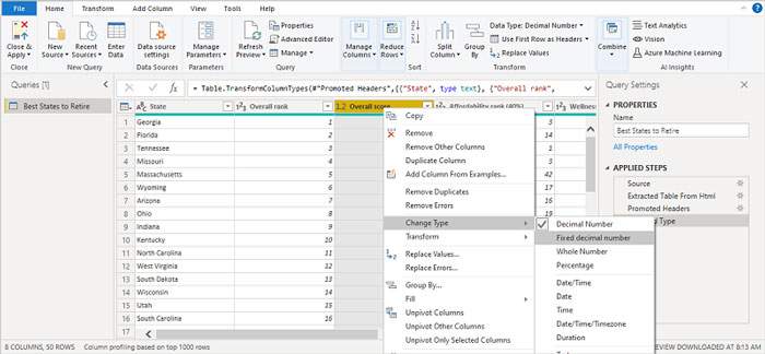 Power BI Query Editor