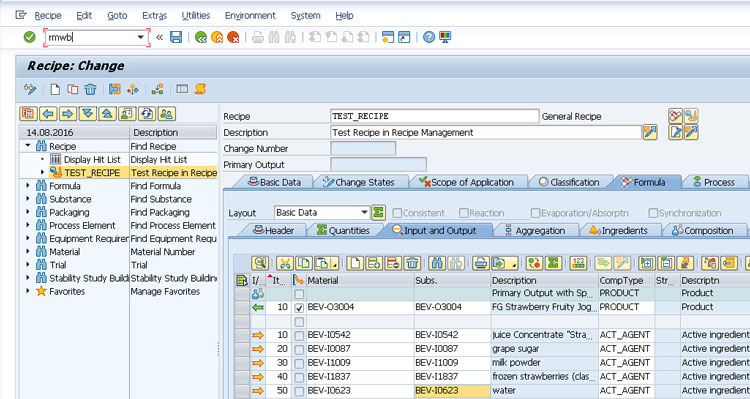 Recipe Management Tool User Interface