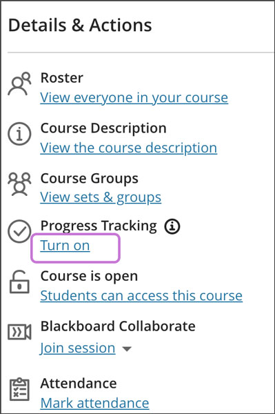 Blackboard Progress Tracking