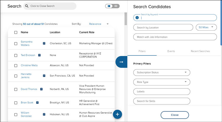 iCIMS Search Feature