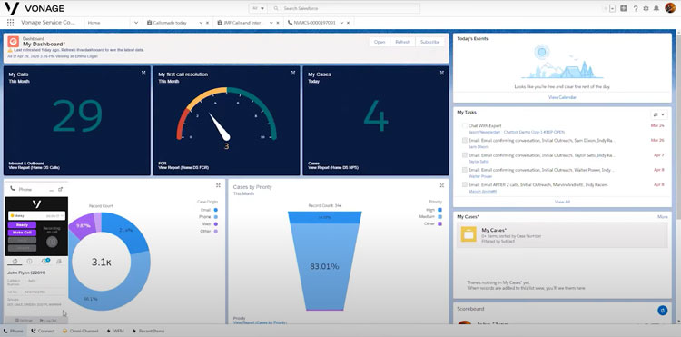 Vonage Agent Dashboard