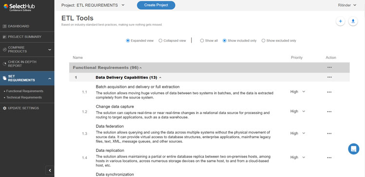 ETL Tools Functional Requirements