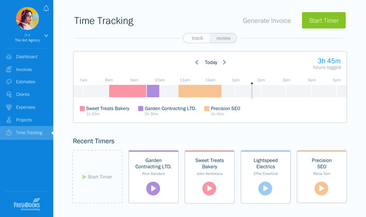 FreshBooks Time Tracking