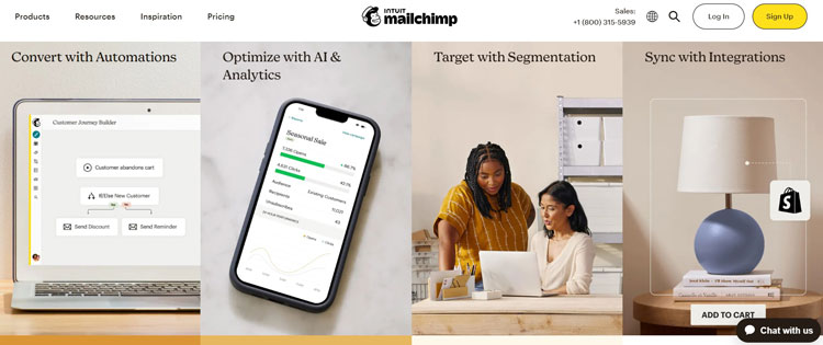 Mailchimp Home Page