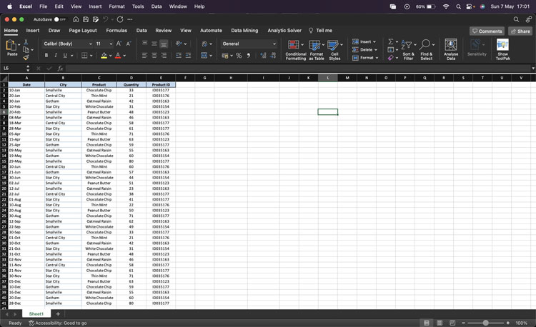 MS Excel in MacOS