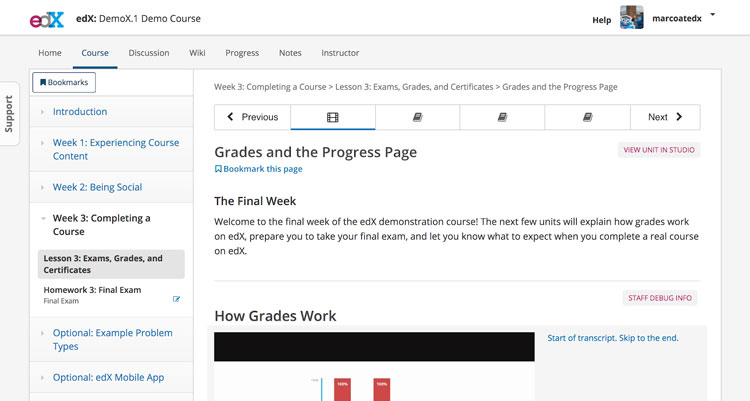 Track Course Progress in Open edX