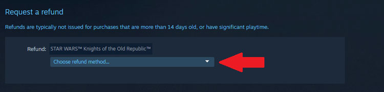 Request Refund on Steam