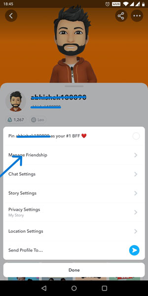 Manage Friendship Settings in Snapchat