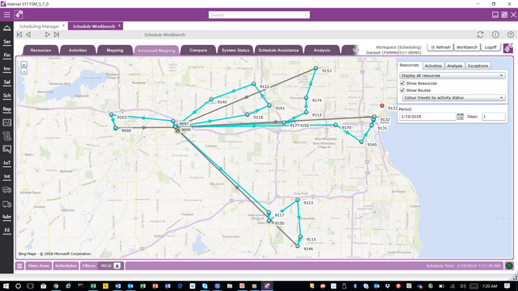 IFS Field Service Management Advanced Mapping