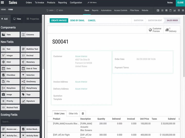 Odoo Invoicing Module