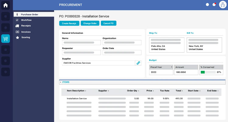 Purchase Order in iValua