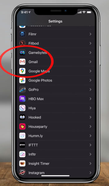 Gmail in iPhone