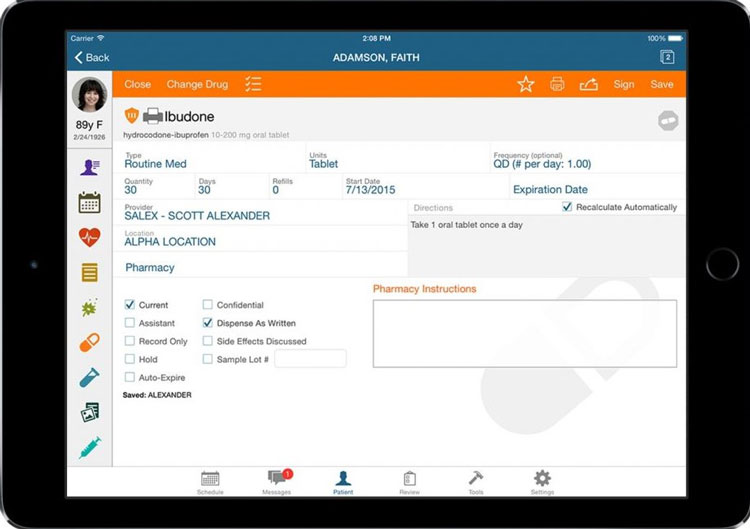 AdvancedMD e-Prescribing Feature