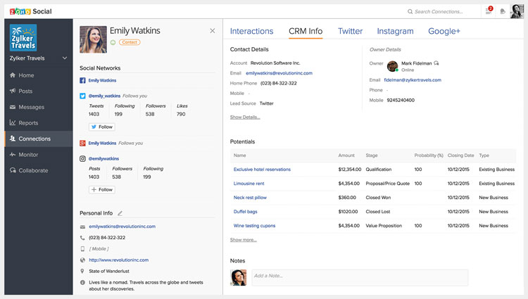 Donor Contact Details in Zoho CRM