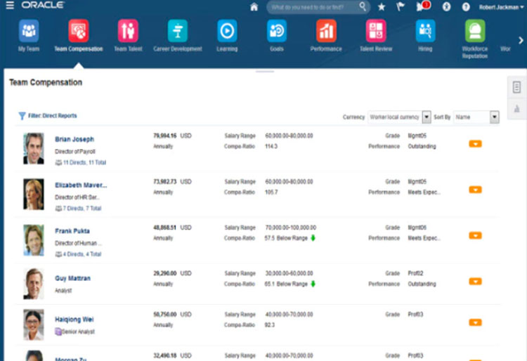 Oracle Compensation Management