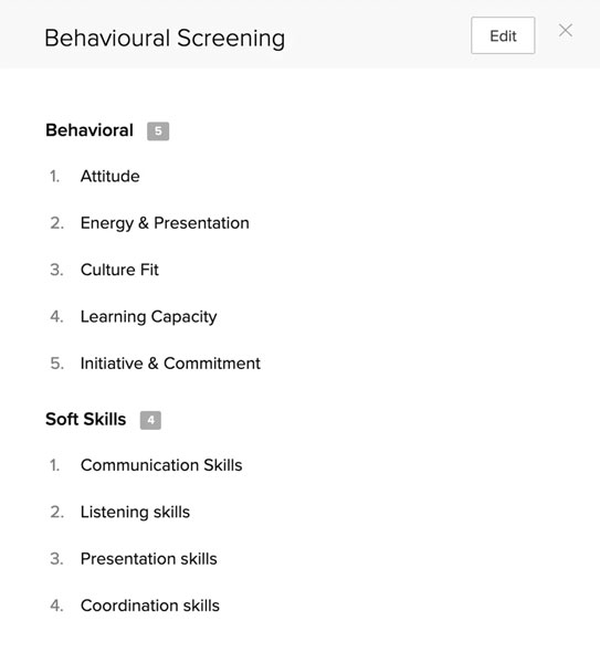 Zoho Recruit Behavioral Assessment