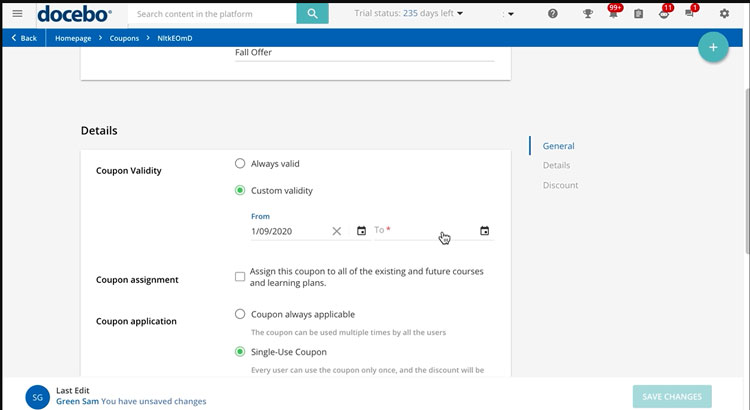 Coupon Setup and Management in Docebo