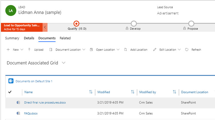 Dynamics 365 Documents Management