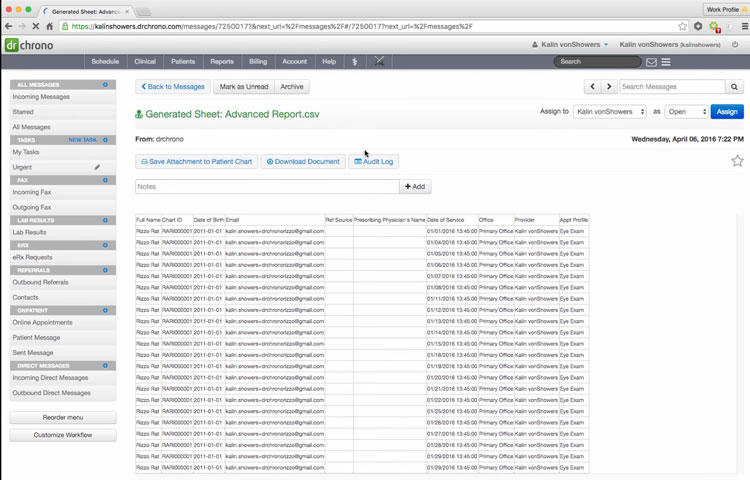 Advanced Reporting in  DrChrono