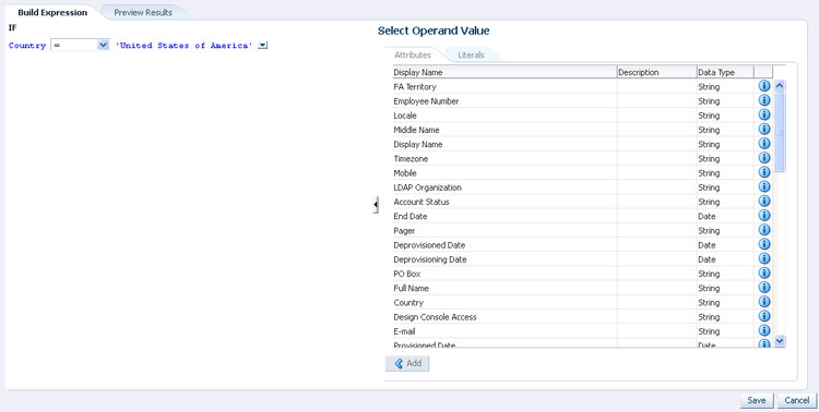 Oracle Expression Builder