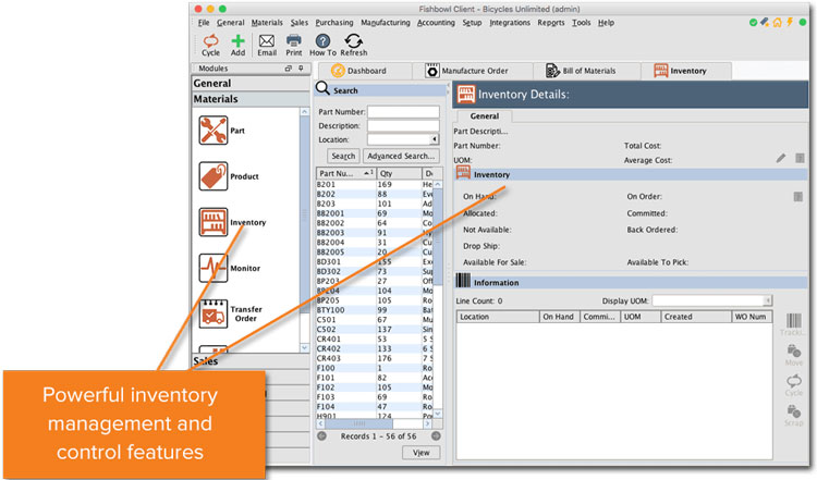 SCM Requirements Fishbowl Inventory