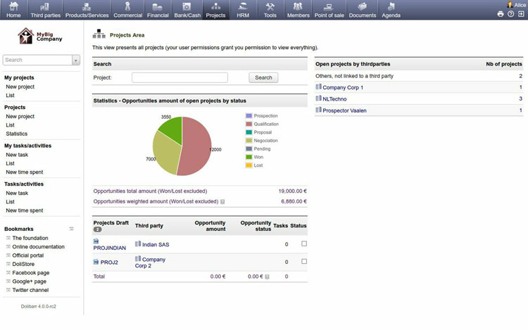 Dolibarr Project Management