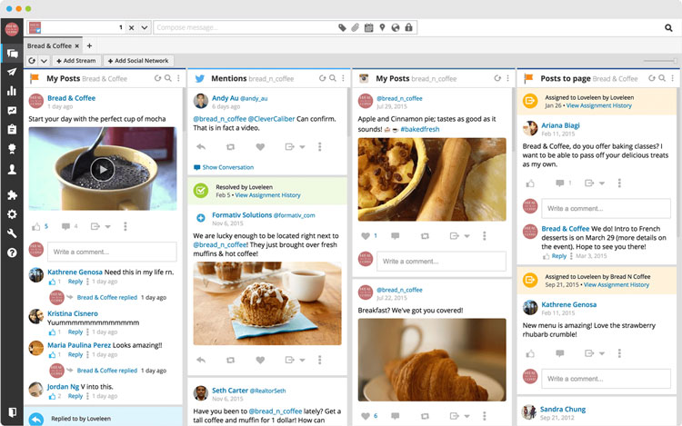 Multiple Channel Social Media Management in HootSuite