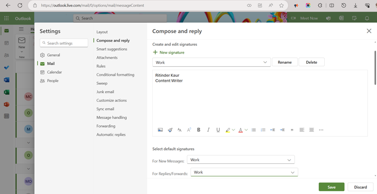 Outlook Compose And Reply Settings