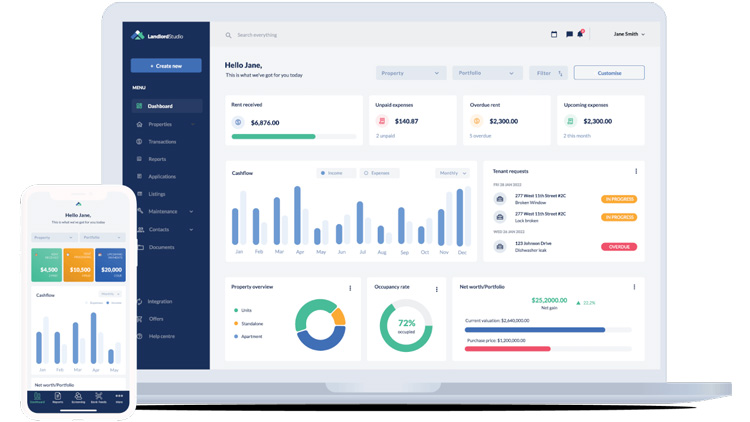 Landlord Studio Custom Dashboard