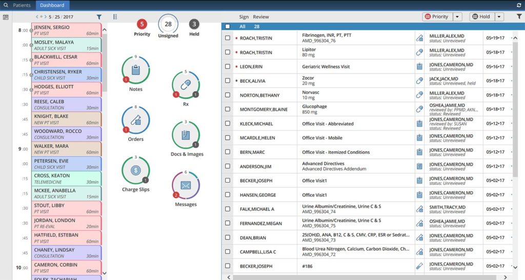 AdvancedMD Scheduling Dashboard