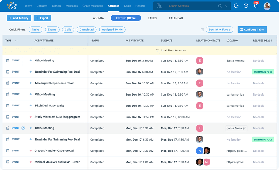 Nimble Team Activity Tracking