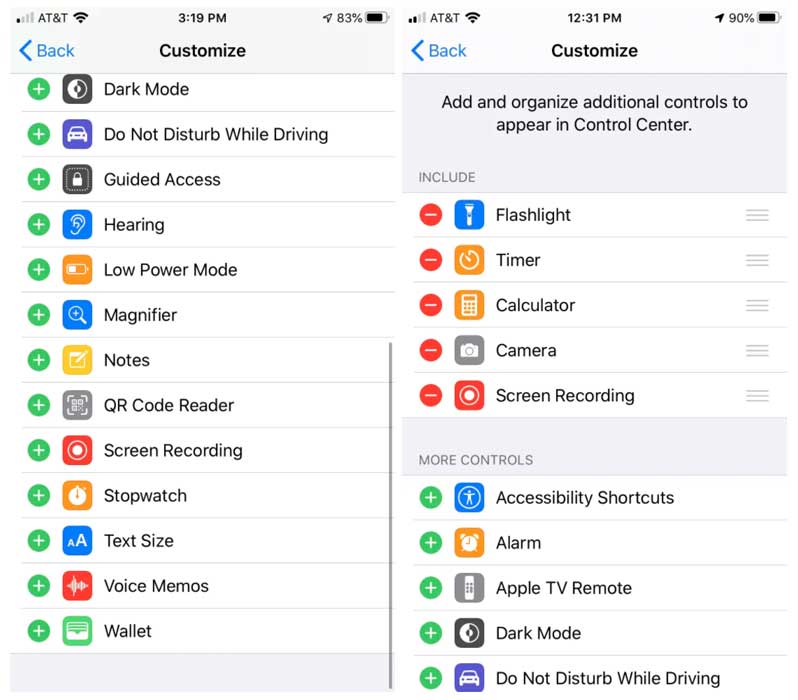 Screen Recording iPhone Settings