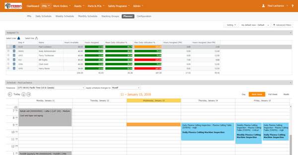 Preventive maintenance scheduling in Bigfoot CMMS