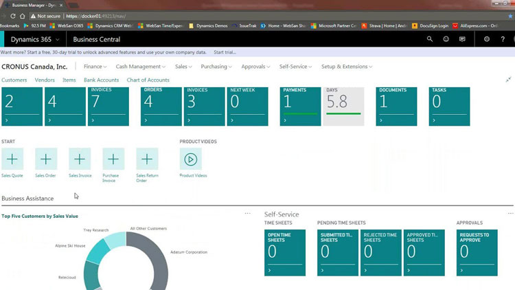 Dynamic 365 Dashboard