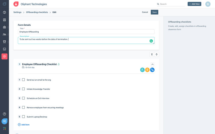 Freshworks Offboarding Form