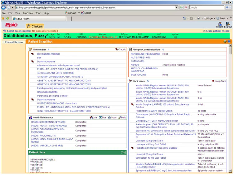 Patient Medicine Tracking with EpicCare