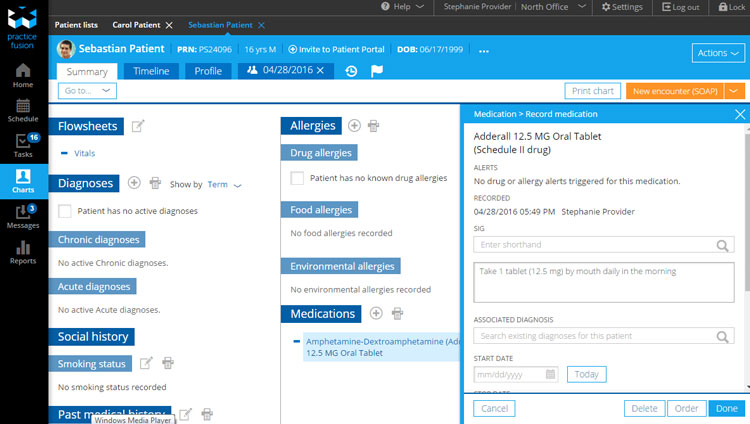 e-Prescribing Module in Practice Fusion