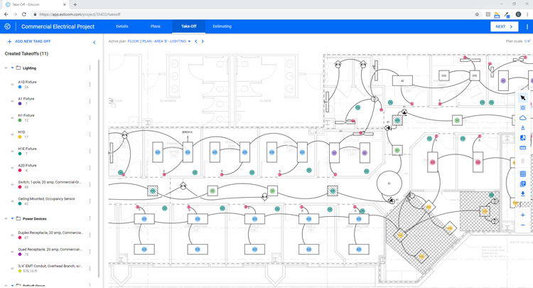 Esticom Assembly Takeoff Functionality