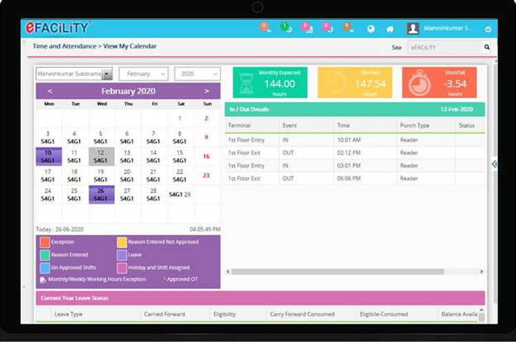 eFACiLiTY Time and Attendance