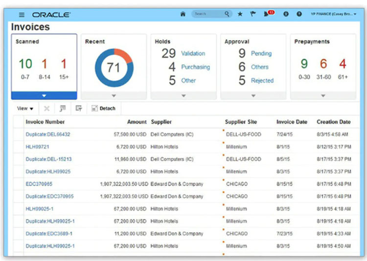 Oracle Fusion Cloud Invoice Tool